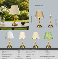 Lampe de table moderne rechargeable en bambou flexible, sans fil, à commande tactile, intensité réglable, éclairage intérieur, chambre à coucher, rotin, batterie