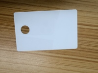 Kartu Bisnis PVC/Polikarbonat Kustom, Kartu RFID Kecil dengan Jendela Transparan dan Lubang Punch untuk Keanggotaan Hotel