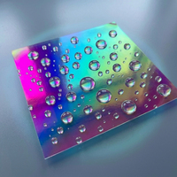 Film PVC TPU transparent personnalisé, arc-en-ciel, dichroïque, irisé, film plastique holographique souple en rouleau pour imperméable, sac, décoration de cadeaux