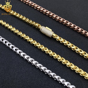 Bracciale e Collana Iced Out Franco in Argento Sterling 925 con Moissanite VVS, Catena a Corda, Stile Hip Hop, Prezzo all'Ingrosso di Fabbrica, 4mm - Product Image 4