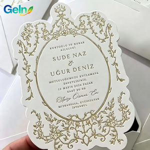 Promotion de prix de gros, impression personnalisée professionnelle, carte de vœux élégante et luxueuse pour mariage - Product Image 3