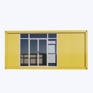 Casas modulares diminutas prefabricadas modernas personalizadas, contenedor prefabricado amarillo de 1 baño para hoteles listo para enviar a Europa - Product Image 2