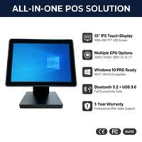 Tablette tactile tout-en-un Windows 15 pouces Bluetooth 5.2 Garantie 1 an pour les systèmes de point de vente Caisse enregistreuse