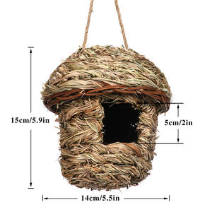 Nido de Pájaros Ecológico de Estilo Pastoral, Jaula de Pájaros Hecha a Mano con Paja para Decoración de Jardín, Casa para Pájaros con Diseño Sólido - Product Image 6