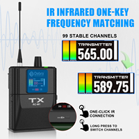 Sistem Monitor Nirkabel In-ear Mini Portabel UHF Debra 2 Channel RC-EM1 IEM dengan Peredam Kebisingan Hypercardioid 3.5mm untuk Penggunaan Studio
