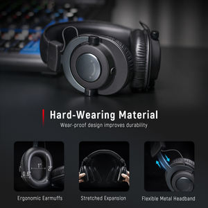 หูฟัง <span class=keywords><strong>Fifine</strong></span> <span class=keywords><strong>H8</strong></span> สำหรับบันทึกเสียงระดับมืออาชีพ หูฟังแบบมีสายขนาด 3.5 มม. คุณภาพเสียงไฮไฟ สำหรับคอมพิวเตอร์ เพลง และดีเจ - Product Image 4