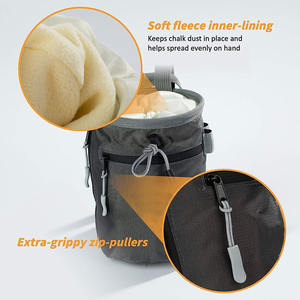 Bolsa de Magnesio Clásica para Escalada en Roca, Bolsa de Magnesio para Boulder con Clip de Cinturón de Liberación Rápida, Bolsillos con Cremallera y Estuche - Product Image 2