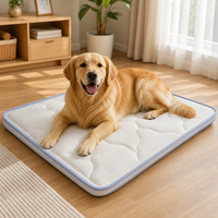 Coussin de voyage matelassé et rafraîchissant pour chien avec base antidérapante pour grands chiens