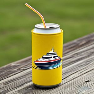 Customized <b>Yacht</b> Printing Neoprene Sleeve for Ice Cooler Insulator Cover for Cold Drinks Beverages Neoprene Cup Holder - Product Image 1