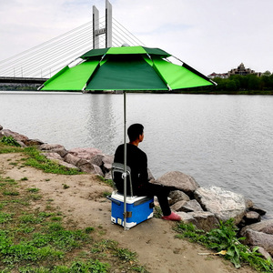 Grand <span class=keywords><strong>parapluie</strong></span> de pêche à la <span class=keywords><strong>carpe</strong></span> pliant à trois sections léger de 2.2m solide et durable - Product Image 5