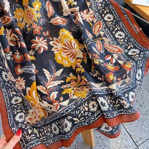 Sciarpe Hijab di Design di marca di lusso per le donne che coprono le sciarpe stampate in viscosa sciarpe da donna in lino di <span class=keywords><strong>cotone</strong></span> scialli - Product Image 2