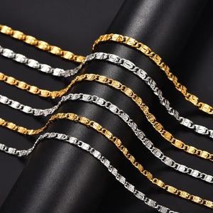 Collier en acier inoxydable couleur or/argent, style hip-hop tendance, chaîne longue torsadée, accessoires de bijoux en métal - Product Image 4