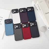 Étui de téléphone portable magnétique sans fil en cuir PU de luxe à motif fibre de carbone antichoc pour iPhone 17 16 Pro Max