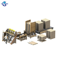 Cloueuse à palettes en bloc de bois faisant la machine avec ligne de production automatique de palettes