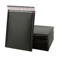 Enveloppe en plastique noire avec logo personnalisé, rembourrée, pour l'expédition postale, sac d'emballage pour courrier, sac polyvalent pour envoi postal, sac à bulles