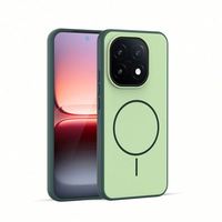 Coque de téléphone Iqoo15, à aspiration magnétique, antichoc, motif ondulé givré, deux en un, bord souple, plaque arrière rigide en acrylique