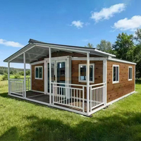 Villa mobile modulaire de luxe préfabriquée à deux chambres de haute qualité avec cuisine intégrée pour hôtel résidentiel ou zone écologique