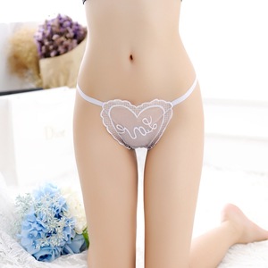 Slip a Forma di Cuore con Perle, Mutandine Trasparenti per Donna - Product Image 2