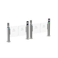 Porte de sécurité verticale KMS, gain de place, contrôle d'accès, carte NFC, accès VIP, certifiée CE RoHS pour hall d'hôtel