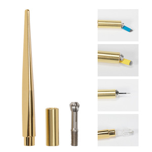 Lápiz de microblading de cobre para cejas, soporte de cuchilla metálica, herramienta manual PMU dorada y plateada para tatuaje de microsombreado - Product Image 4