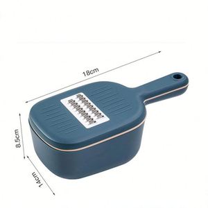 Hachoir à légumes multifonctionnel manuel en acier inoxydable vert avec panier de drainage – Prix usine - Product Image 5
