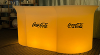Tabourets de bar et de comptoir personnalisés Design de luxe en forme de C blanc marbre éclairé LED Salon boîte de nuit meubles d'hôtel comptoir de bar