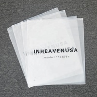 Sacs de t-shirt à capuche, double givré, mat pour vêtements, sacs d'emballage, à glissière, sac en plastique imperméable à fermeture à glissière