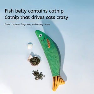 Juguete Moderno para Gatos con Forma de Pez, con <span class=keywords><strong>Catnip</strong></span>, Ecológico, Lavable, para Interiores y Exteriores - Product Image 3