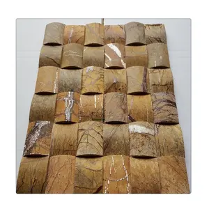 Patrones 3D de mosaico de mármol marrón Rainforest para baldosas de suelo de pared