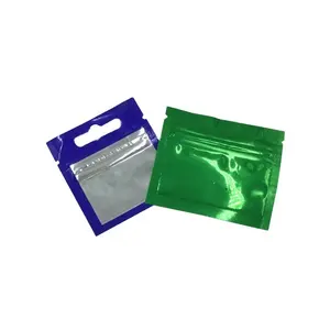high barrier lined foil clear front small pouch with zipper top