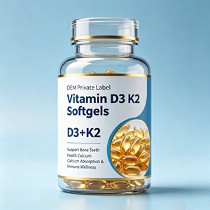 Cápsulas de Vitamina D3 K2 de Alta Potencia, Mantienen el Equilibrio Cardiovascular, la Fortaleza Ósea y la <span class=keywords><strong>Defensa</strong></span> Inmunitaria Diaria - Product Image 1
