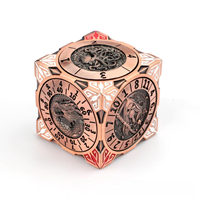 Dés polyédriques en alliage de zinc à 6 faces, coins arrondis, pour RPG, Cosplay, DND, Dungeons & Dragons, jeux de cartes et de société, pièce unique