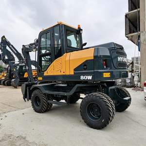 Excavatrice sur roues HW80W Stage V de 8 tonnes, engin de construction pour projets municipaux et routiers - Product Image 1