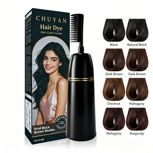 ยาย้อมผม CHUYAN สำหรับผู้ชายและผู้หญิง หวีเปลี่ยนสีผมแบบมหัศจรรย์ สีดำสนิท ใช้งานง่าย เหมาะสำหรับร้านเสริมสวย ได้รับการรับรองจาก FDA รับผลิตแบรนด์ส่วนตัว - Product Image 1