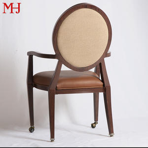 Otel yemek odası döşemeli yemek sandalyesi tekerlekli düğün salonu sandalye ile mobil kol dayama ziyafet sandalye - Product Image 3