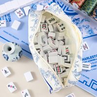 Sac de rangement de voyage étanche en PVC avec fermeture éclair pour Mahjong de grande taille, idéal pour l'exportation transfrontalière