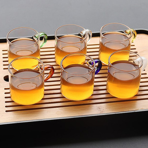 Juego de Tazas de Té de Vidrio de 6 Piezas de 80 ml y 120 ml con Soporte de Madera para Té Kung Fu y Té de la Tarde - Product Image 4