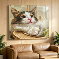 Portrait personnalisé d'animal de compagnie, impression acrylique, art mural, paysage personnalisé pour chien et chat, cadeau haut de gamme, décoration