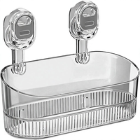 Nouvelle boîte de rangement murale à ventouse sans perçage pour salle de bain 2026, grande capacité, support de rangement à ventouse à forte capacité de charge