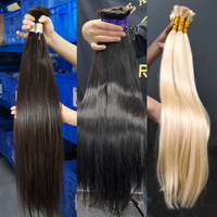 Cheveux humains brésiliens vierges de qualité supérieure, 100 % non traités, alignés sur la cuticule, double épaisseur, extensions de cheveux pour salon