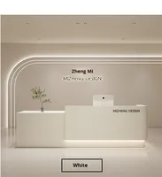 Comptoir de caisse pour magasin de vêtements Salon de beauté et bureau-Panneau de densité au design moderne minimaliste mat Stockage certifié E1
