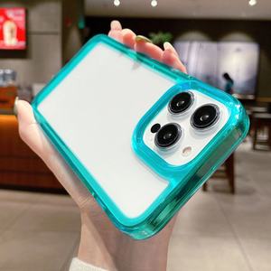 Custodia per paraurti in acrilico trasparente trasparente TPU PC per sport <span class=keywords><strong>iPhone</strong></span> 15 14 13 <span class=keywords><strong>12</strong></span> 11 Mini Pro XS Max XR X 8 7 Plus SE antiurto Cover trasparente - Product Image 2