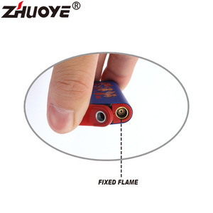 Đèn khò kim loại MK, chống gió, in logo tùy chỉnh, dùng gas, ngọn lửa mạnh, có thể nạp lại - Product Image 3