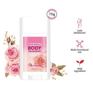 Déodorant corporel à la rose 75g, contrôle des odeurs pendant 72 heures, parfum frais, déodorant anti-transpirant en stick pour femmes - Product Image 4