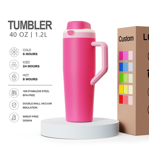 Vaso Térmico de Acero Inoxidable de 40oz con Asa, Aislamiento al Vacío, para Coche, con Doble Popote, Portátil, Antifugas, Mantiene la Temperatura 12-<span class=keywords><strong>24</strong></span> <span class=keywords><strong>Horas</strong></span> - Product Image 4