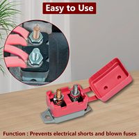 Interruptor de Circuito de Reinicio Automático de 40 Amperios con Cubierta, DC 12V-24V, Aislamiento de Nailon y Tipo de Perno Antioxidante para Automoción