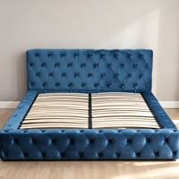 Meubles de chambre à coucher européens, lit rembourré, lits modernes de couleur personnalisée en solde