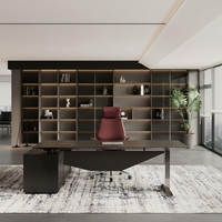 Bureau de direction moderne intelligent à hauteur réglable avec écran tactile, charge sans fil, écologique, en forme de L