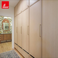 Armoires de cuisine modernes Allandcabinet Fluted Island Slim Shaker Base pour four et micro-ondes avec hotte arquée