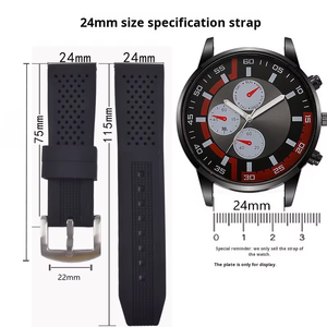 Cinturini per Orologi Lionorm Flessibili in Gomma Siliconica 16/18/20/22/24mm di Ricambio Traspiranti Sportivi all'Ingrosso in Silicone per Orologio - Product Image 2